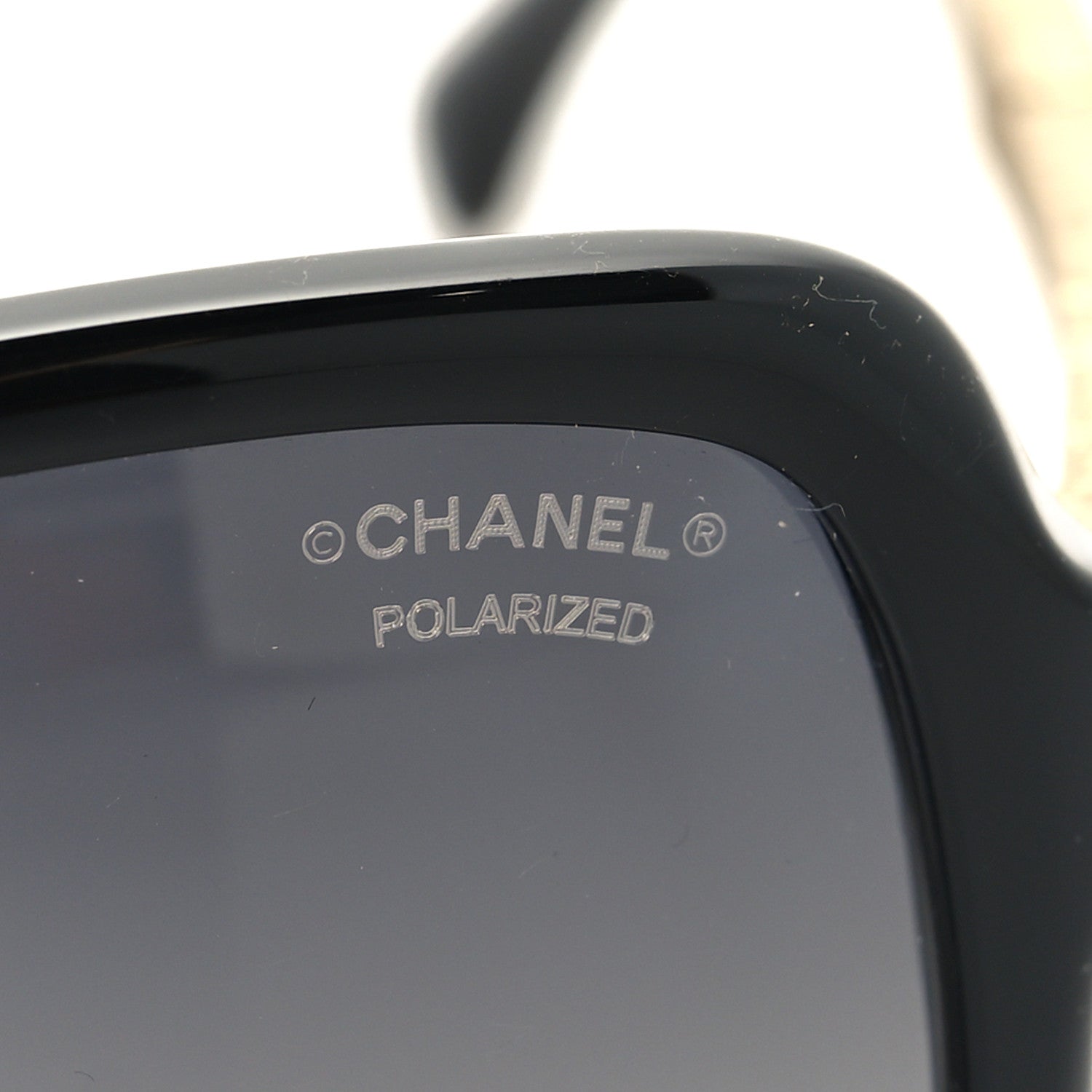 Chanel Crystal Baguette Polarized Square Sunglasses 5308-B Black 7 of 8
