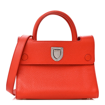 Christian Dior Grained Calfskin Mini Diorever Flap Inferno Red 1 of 10