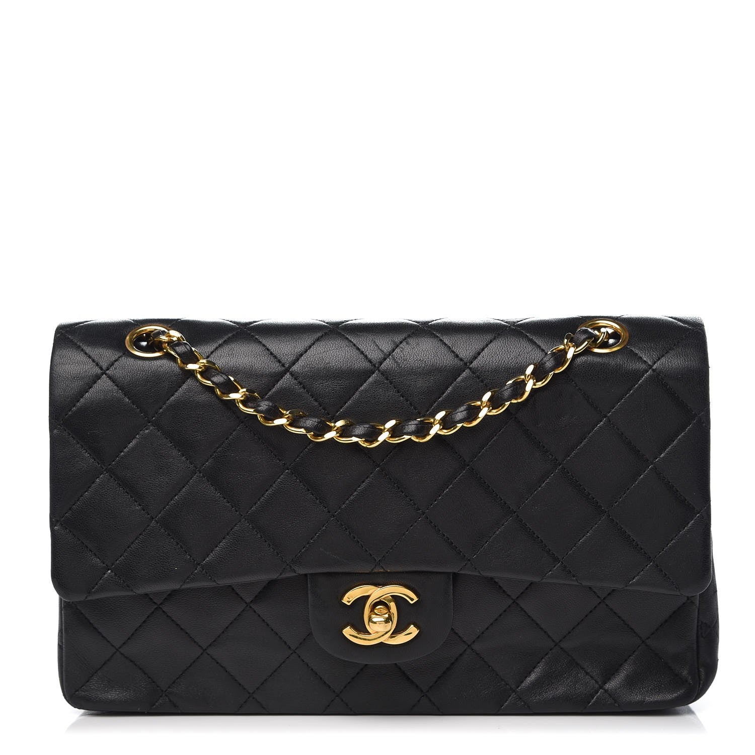 Chanel Lambskin Quilted Medium Double Flap Black 1 of 13