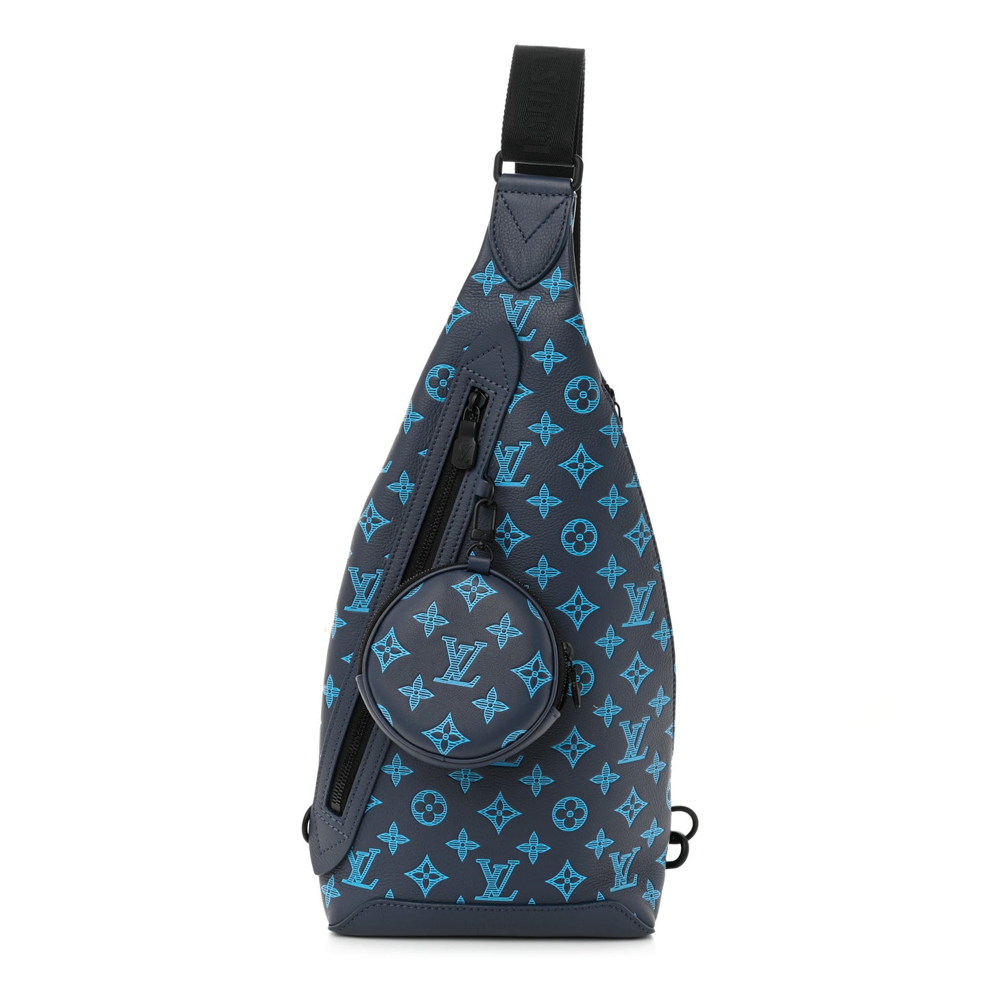 Monogram Shadow Duo Slingbag Navy River Blue