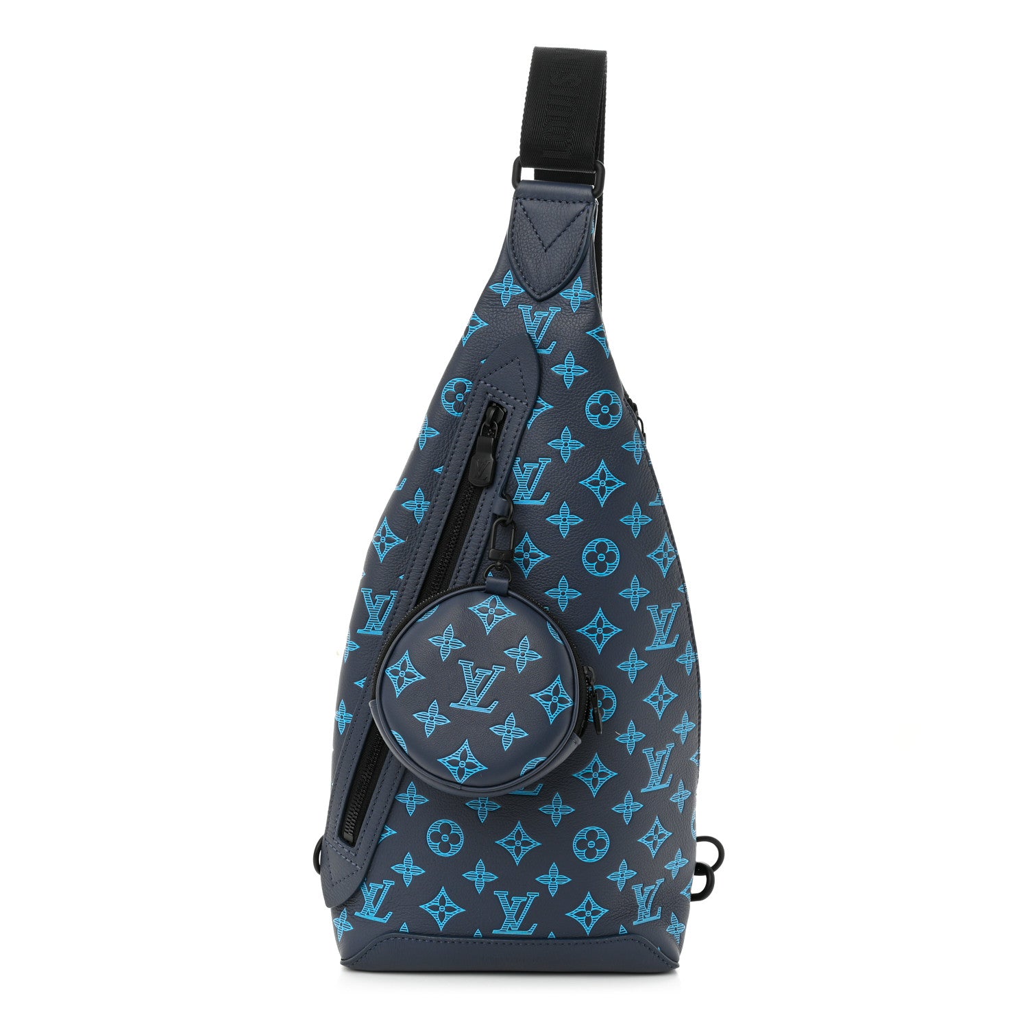 Louis Vuitton Monogram Shadow Duo Slingbag Navy River Blue 1 of 9