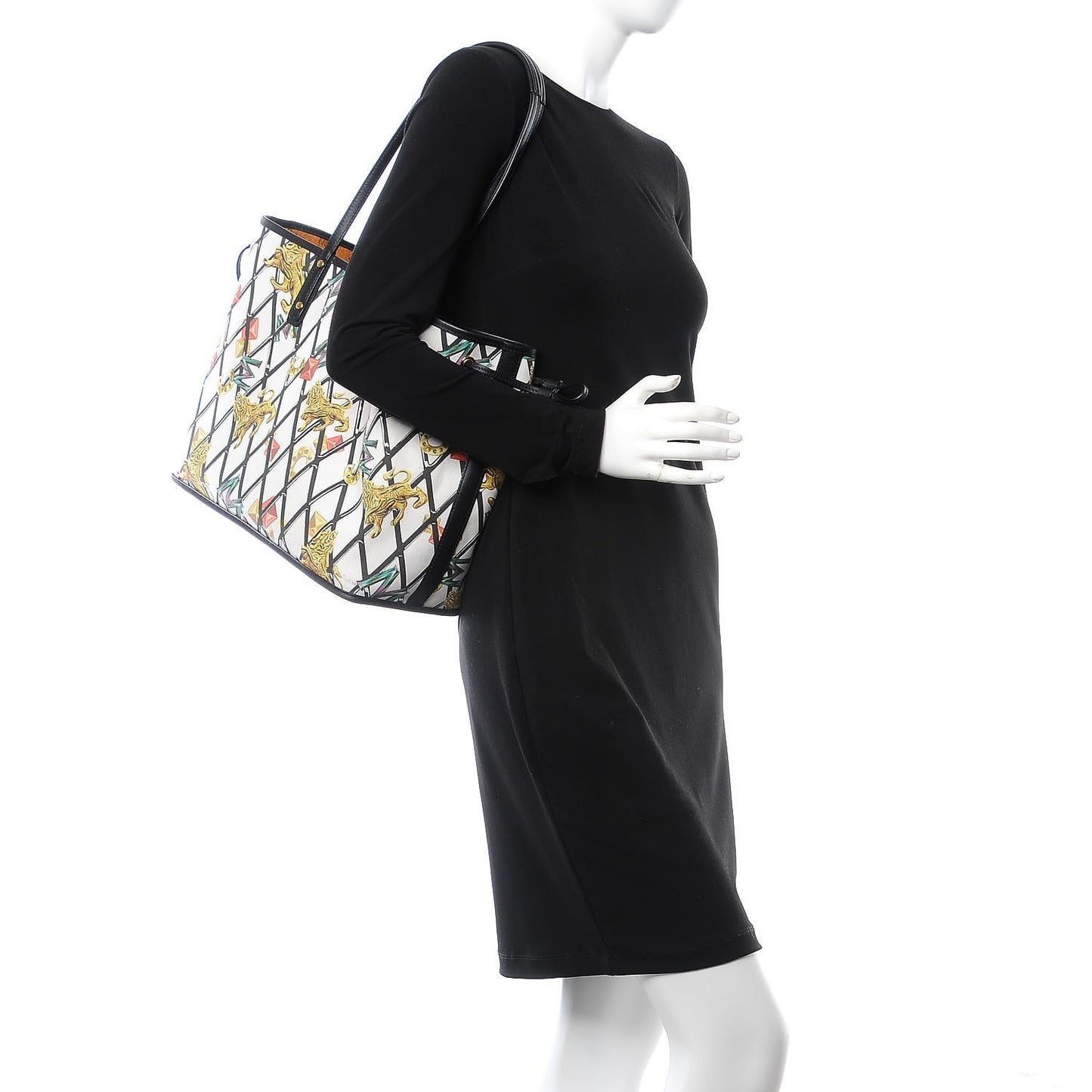Visetos Medium Project Reversible Shopper Tote Cognac