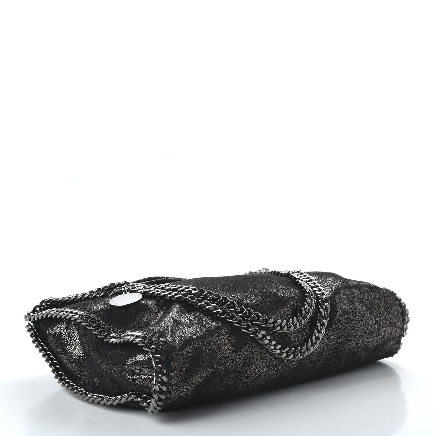 Chamois Shiny Dotted Small Falabella Tote Ruthenium