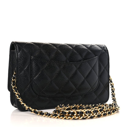 Chanel Caviar Quilted Wallet on Chain WOC Black 3 of 9