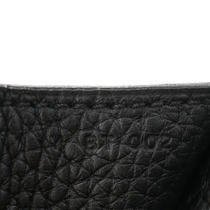 Hermes Taurillon Clemence Halzan 31 GM Black 7 of 14