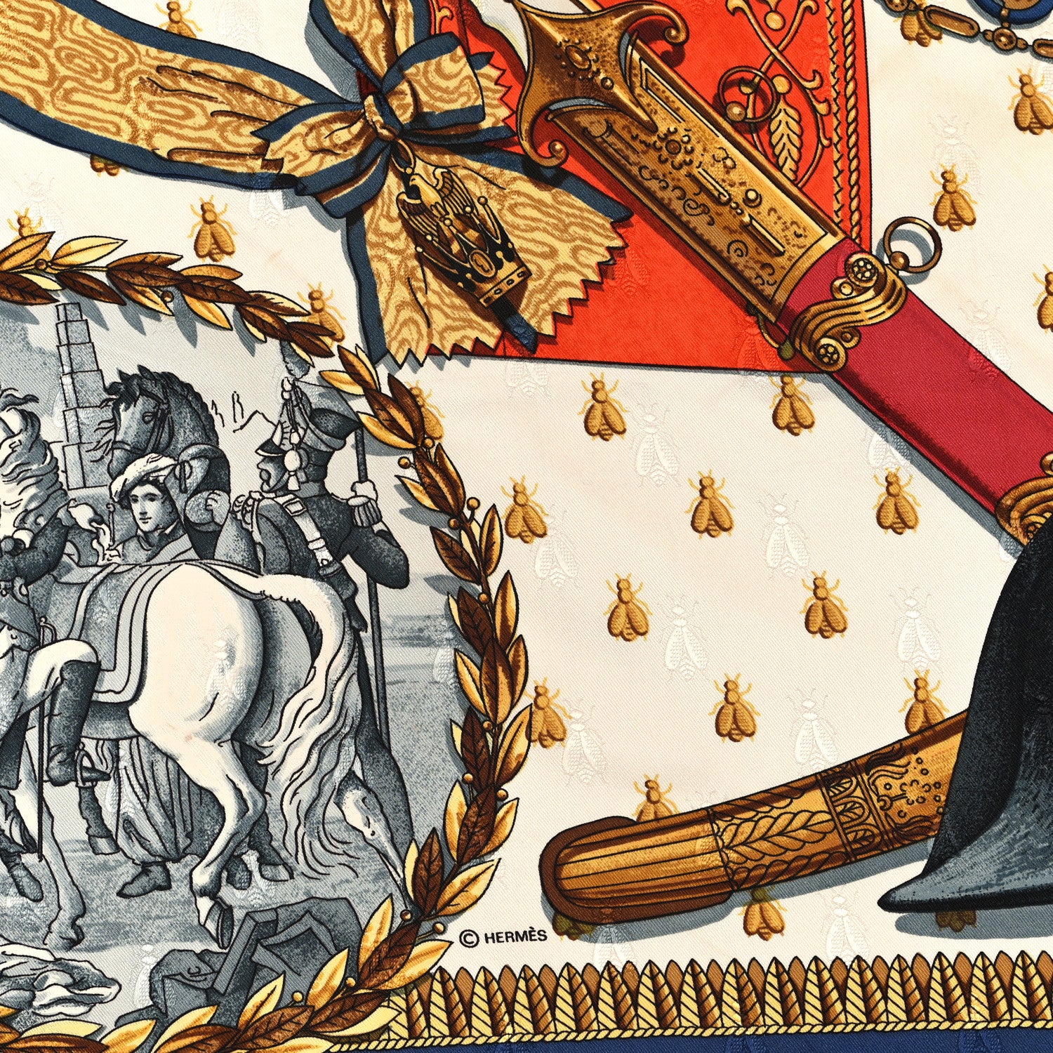 Hermes Silk Napoleon Scarf 90 4 of 5