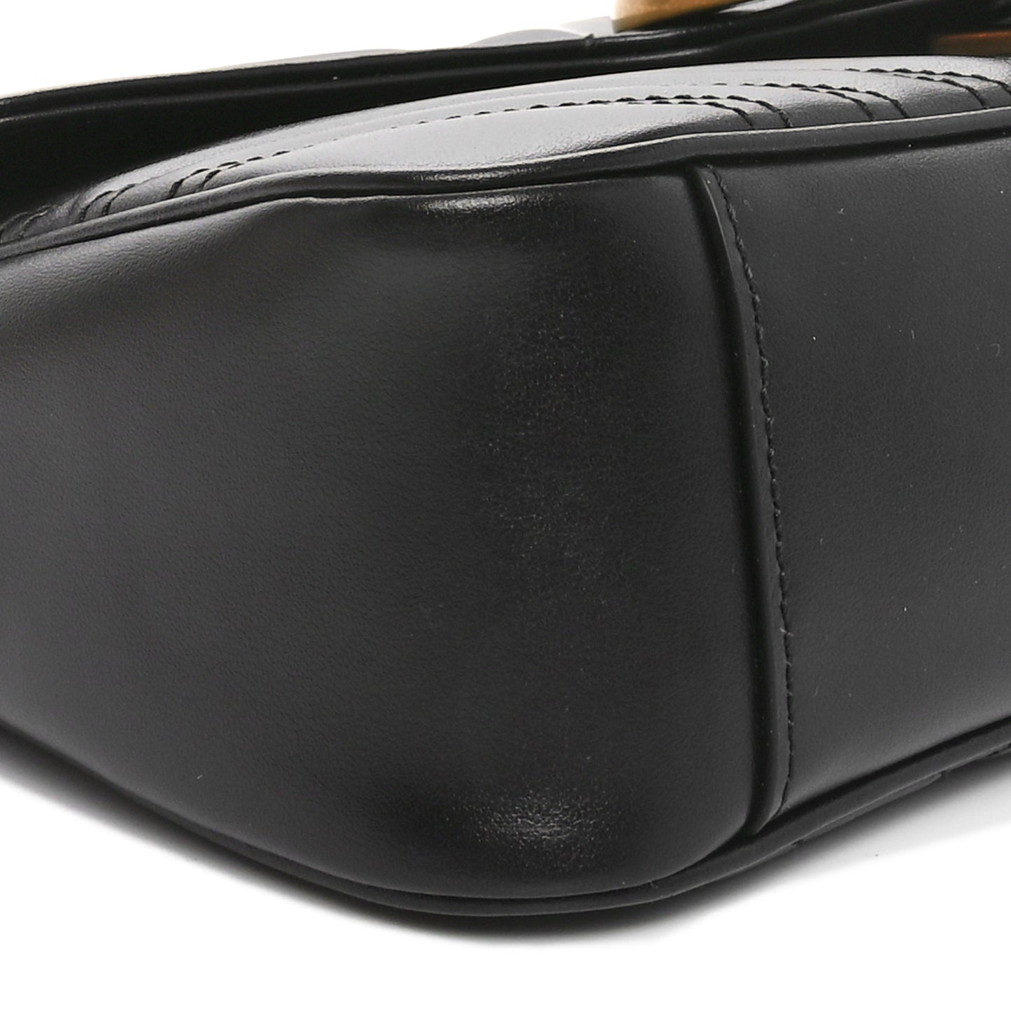 Calfskin Matelasse Small GG Marmont Shoulder Bag Black