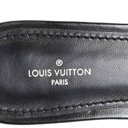 Louis Vuitton Lambskin Embossed Monogram Revival Flat Mules 37 Black 8 of 9
