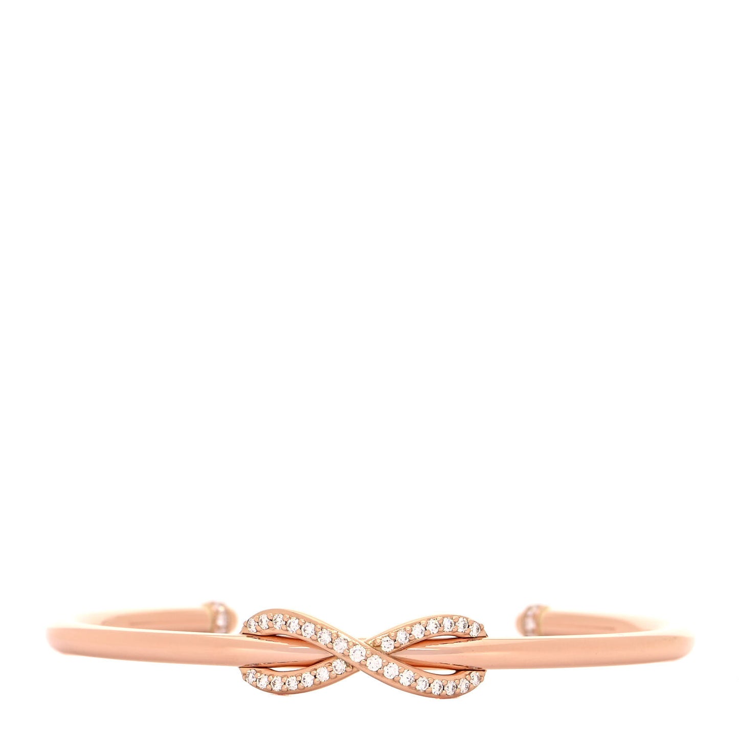 18K Rose Gold Diamond Infinity Cuff Bracelet