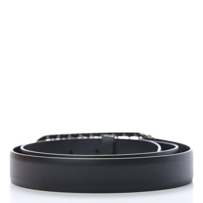 Chanel Calfskin CC Chain Logo Belt 90 36 Black 2 of 11