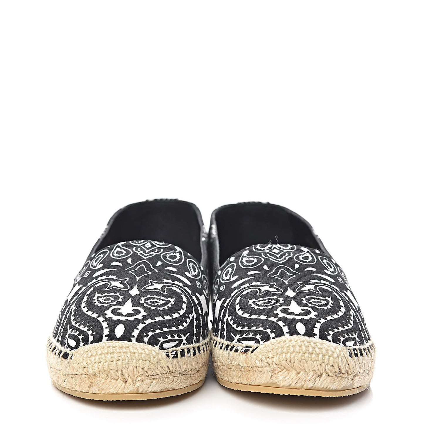 Bandana Print Canvas Espadrilles 36 Black