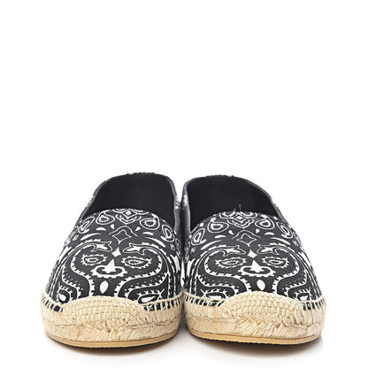 Saint Laurent Bandana Print Canvas Espadrilles 36 Black 3 of 10