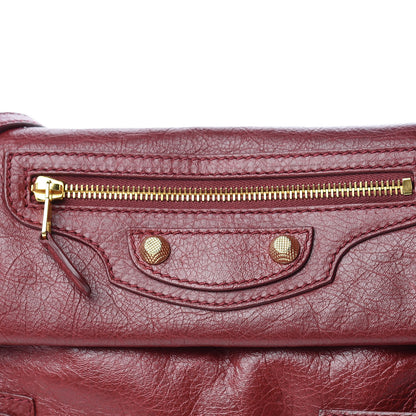 Balenciaga Agneau Giant 12 Gold Hardware Envelope Strap Clutch Rouge Cerise 11 of 12