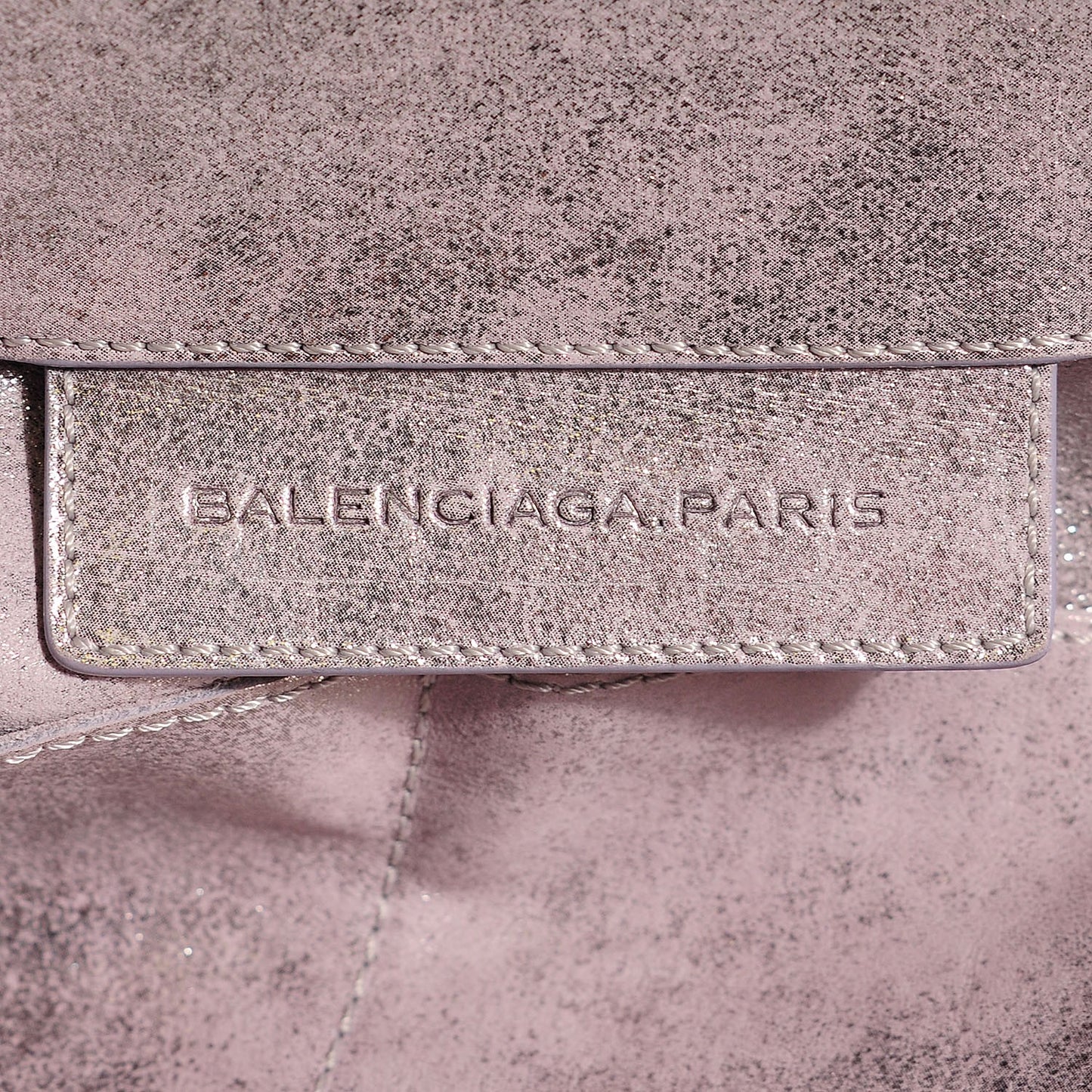 Metallic Calfskin Milkyway Papier A4 Tote Lilac