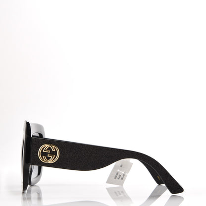 Gucci Square Frame GG0102S Sunglasses Glitter Black 5 of 9