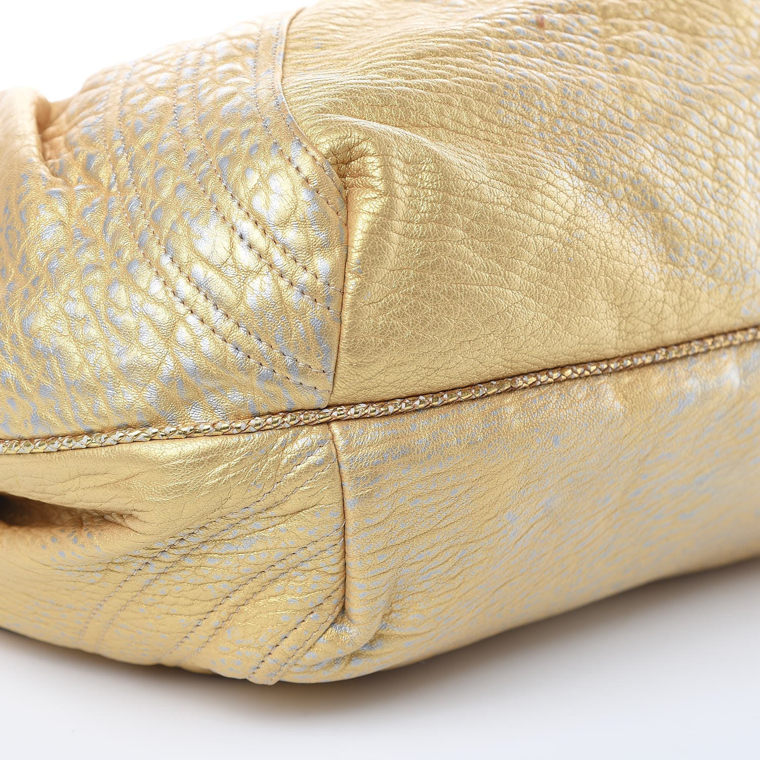 Fendi Nappa Nuvolata Bimetal Spy Oro Argento 8 of 13