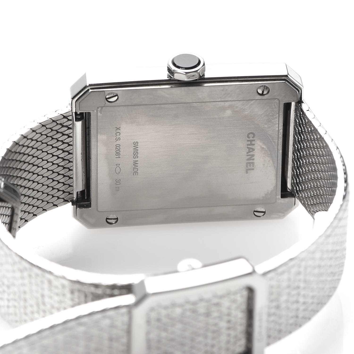 Chanel Stainless Steel 26mm Boy-friend Tweed Quartz Watch Black 3 of 5