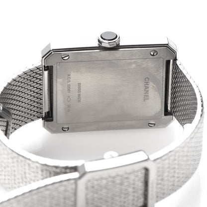 Chanel Stainless Steel 26mm Boy-friend Tweed Quartz Watch Black 3 of 5