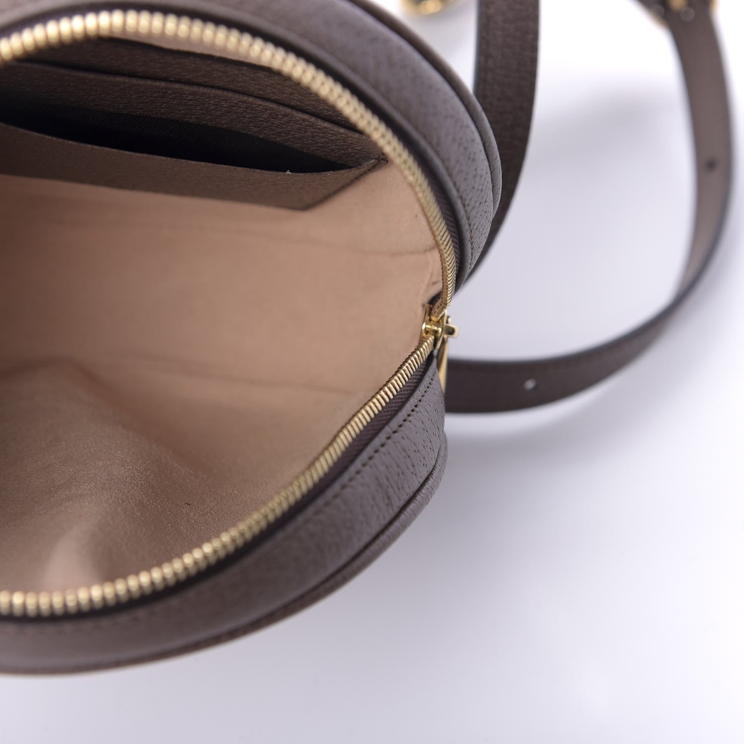 Gucci GG Supreme Monogram Web Mini Ophidia Round Backpack Brown 5 of 9