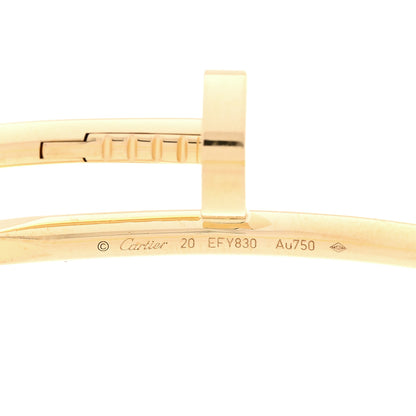 Cartier 18K Yellow Gold Juste Un Clou Bracelet 20 6 of 7