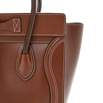 Celine Satinated Natural Calfskin Micro Luggage Dark Brown 12 of 13