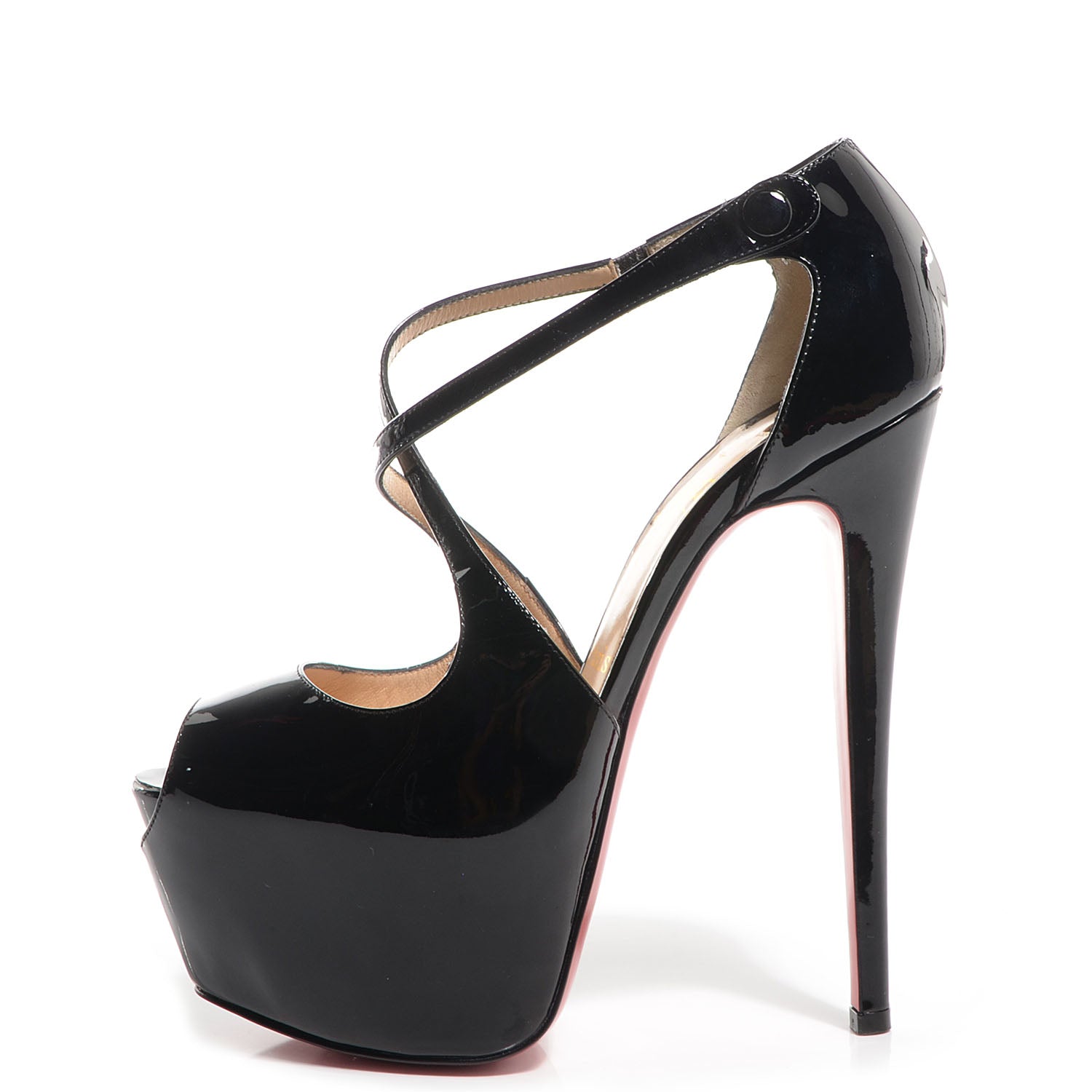 Christian Louboutin Patent Exagona 160 Pumps 38 Black 1 of 5