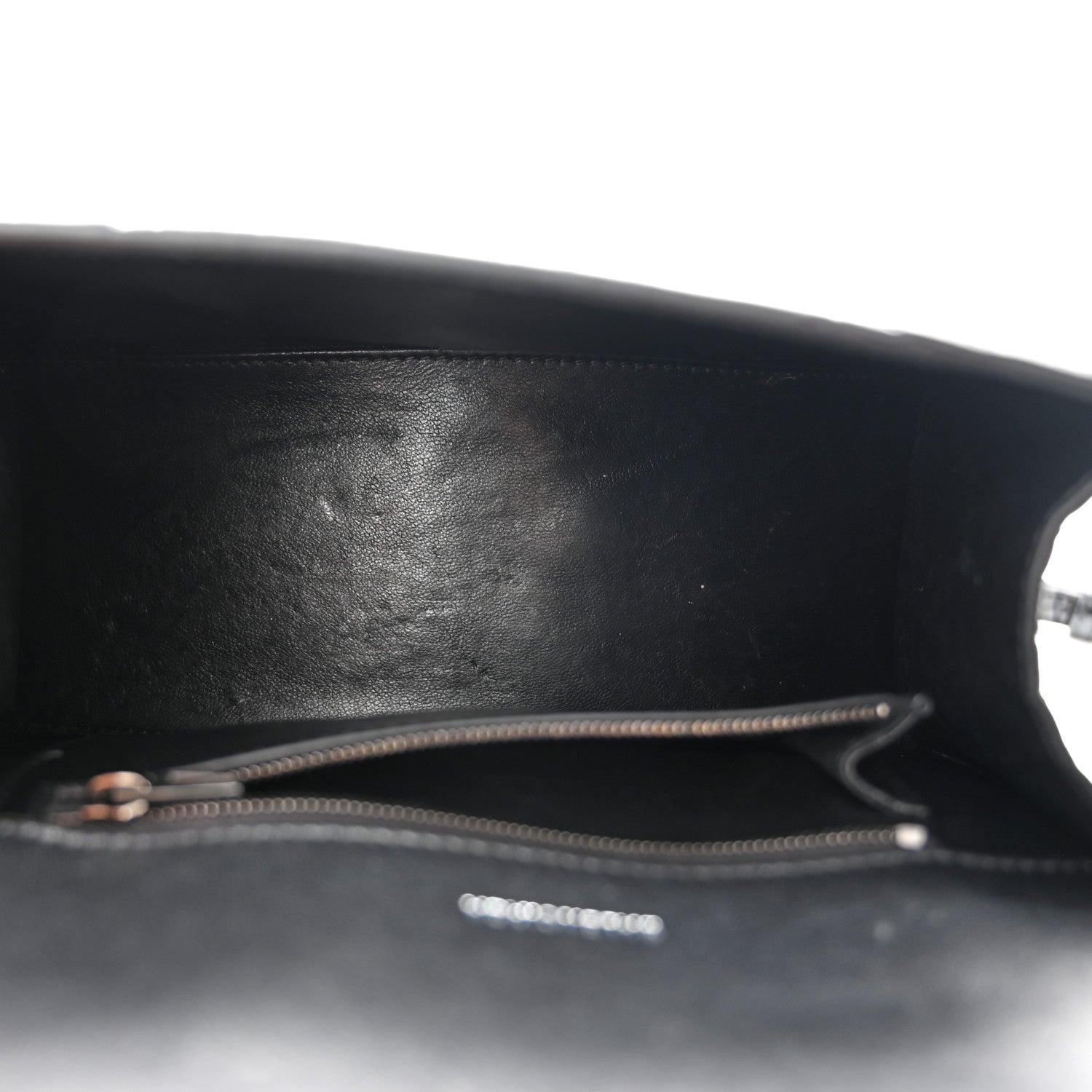 Balenciaga Shiny Calfskin Monochrome Crocodile Embossed Small Hourglass Top Handle Bag Black 5 of 11