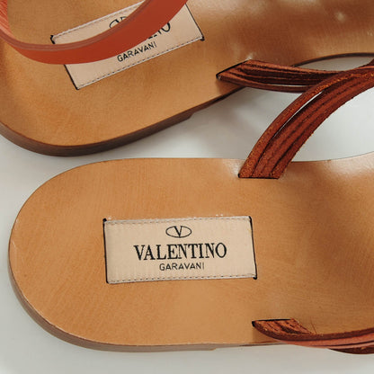 Valentino Garavani Calfskin Buffalo Turquoise Scarab Flat Sandals 36.5 Alba 5 of 6