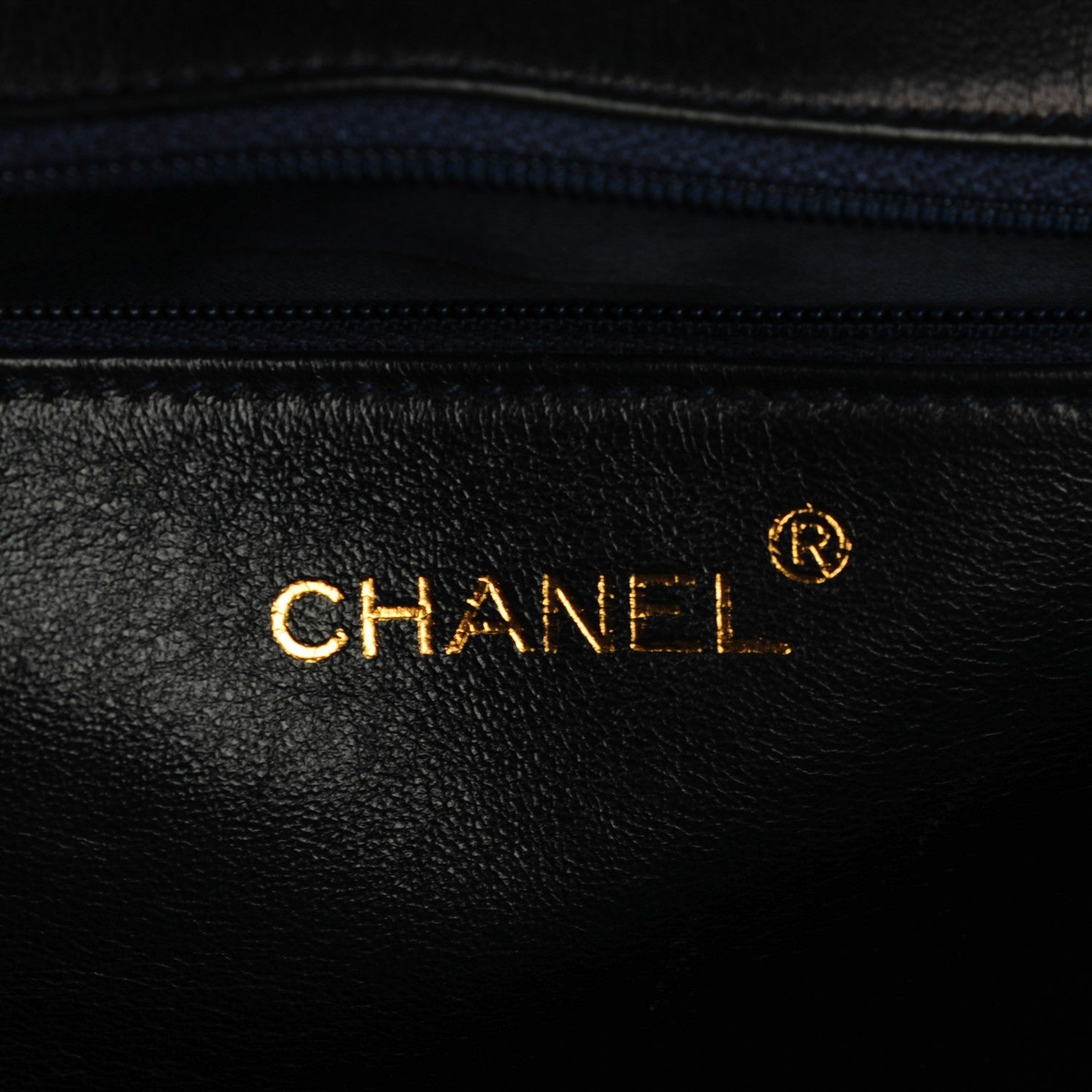Chanel Lambskin Quilted Shoulder Bag Navy Blue 5 of 8