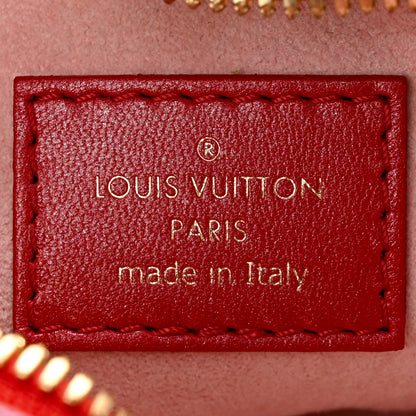 Louis Vuitton Lambskin Embossed Monogram Fall In Love Sac Coeur Heart Chain Bag Lipstick Red 6 of 9