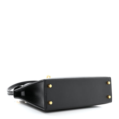 Hermes Tadelakt Mini Kelly Sellier 20 Black 4 of 11