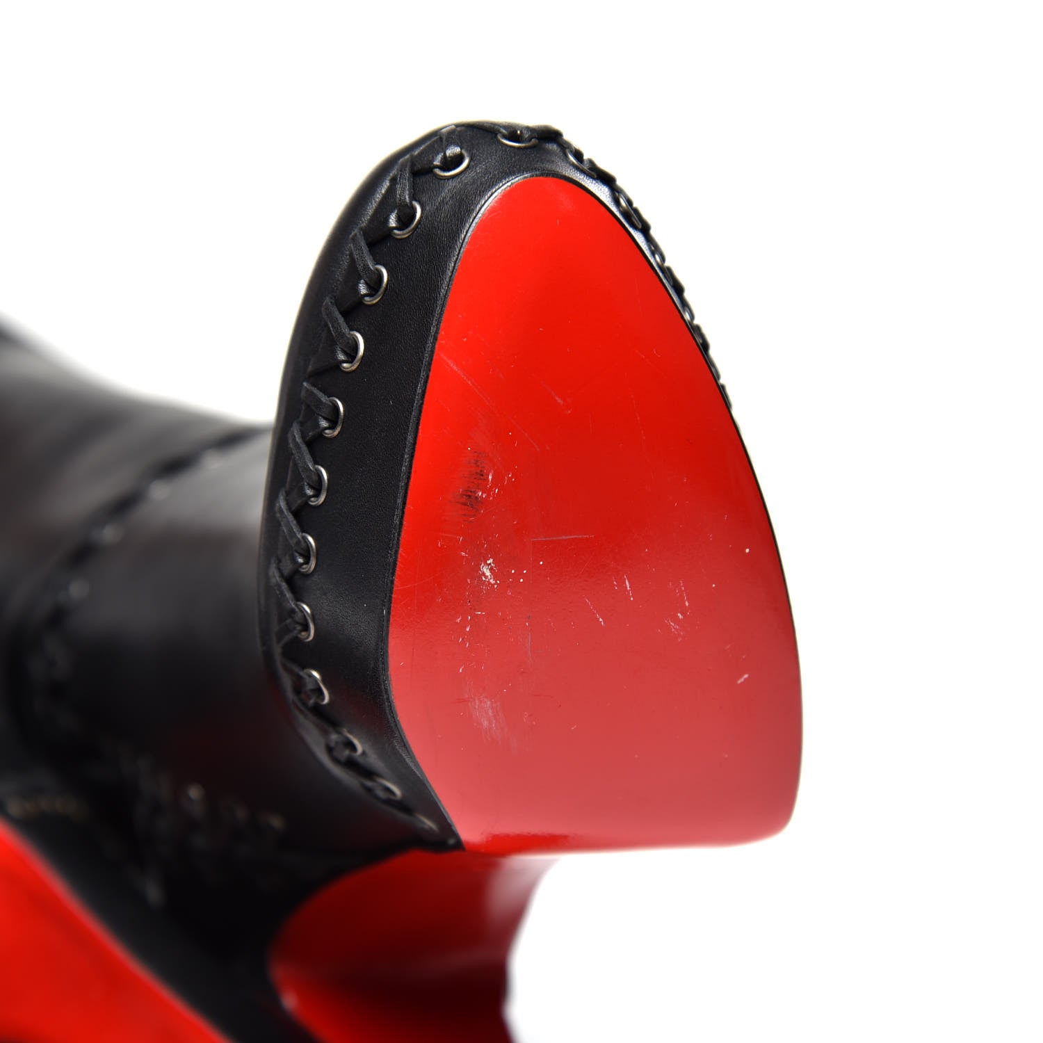Christian Louboutin Calfskin Tres Contente Alta Thigh High Boots 37 Black 9 of 9