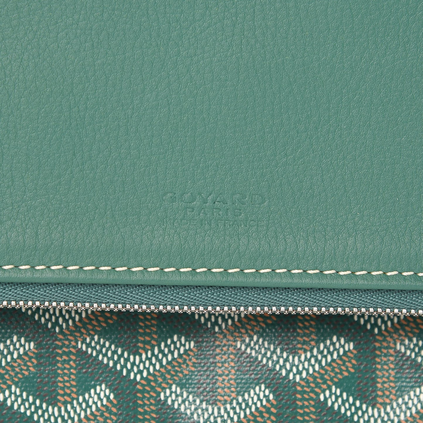 Goyardine Sainte Marie Soft Clutch Green