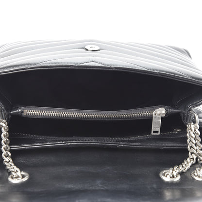 Saint Laurent Calfskin Y Quilted Monogram Medium Loulou Chain Satchel Black 4 of 9
