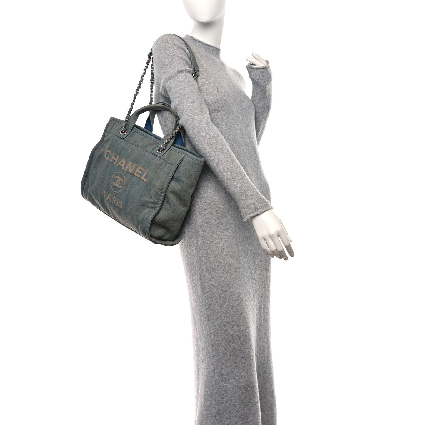 Denim Small Deauville Tote Light Blue