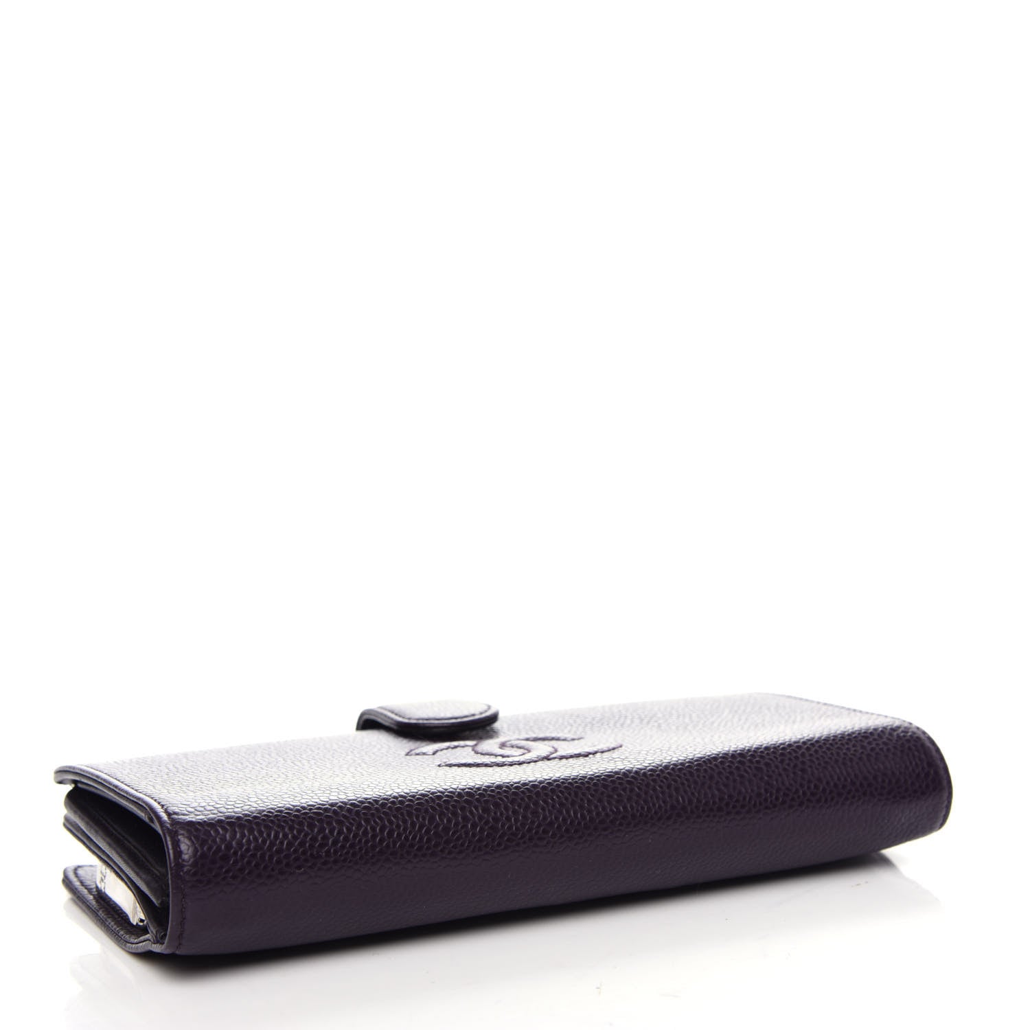 Chanel Caviar Timeless CC French Long Wallet Purple 4 of 8