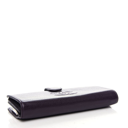Chanel Caviar Timeless CC French Long Wallet Purple 4 of 8