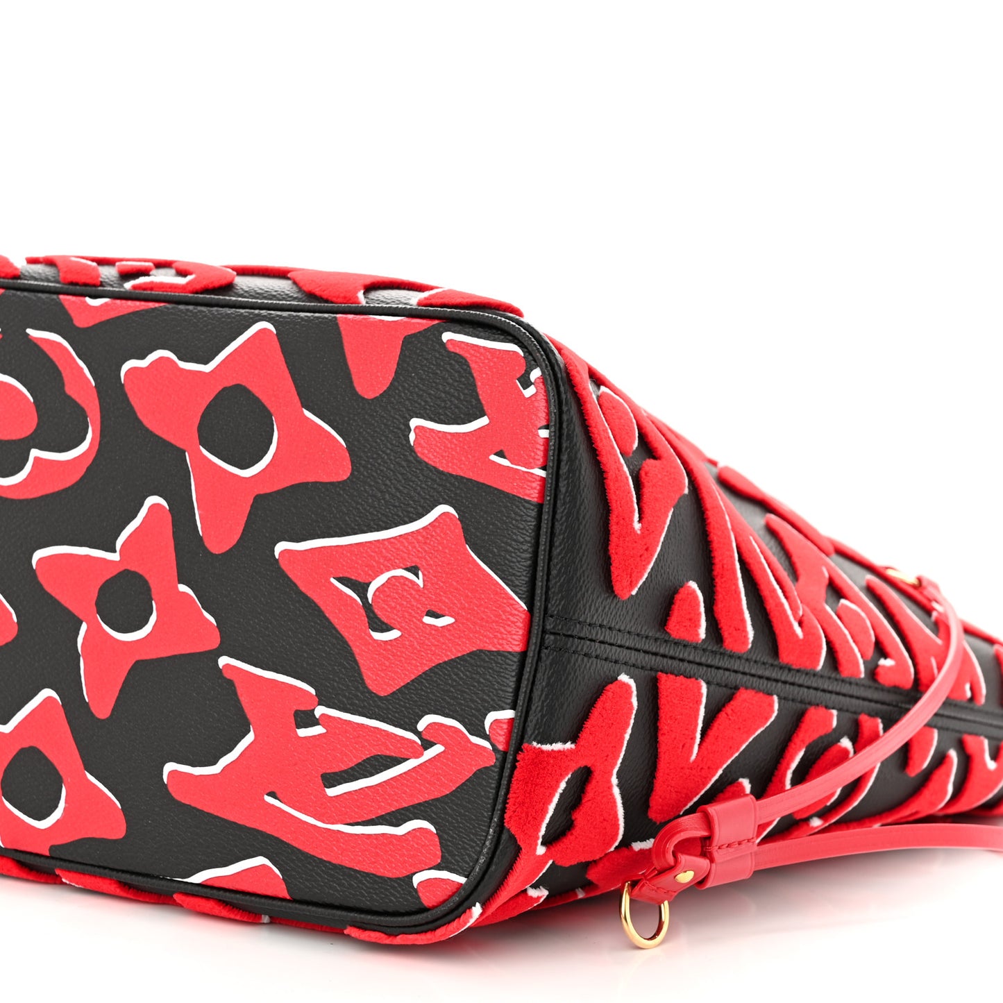 X UF Tufted Monogram Neverfull MM Black Red