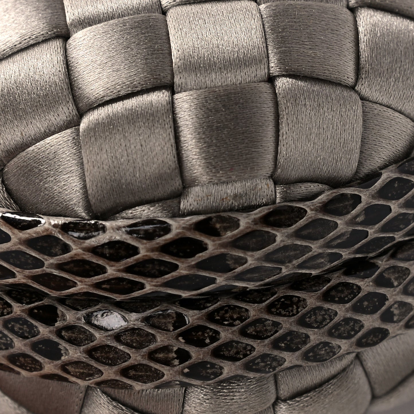 Satin Intreccio Impero Ayers Knot Clutch Taupe
