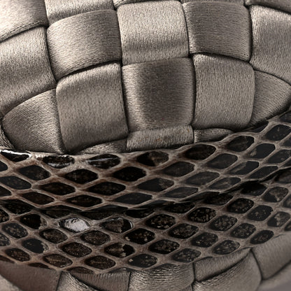 Bottega Veneta Satin Intreccio Impero Ayers Knot Clutch Taupe 9 of 10