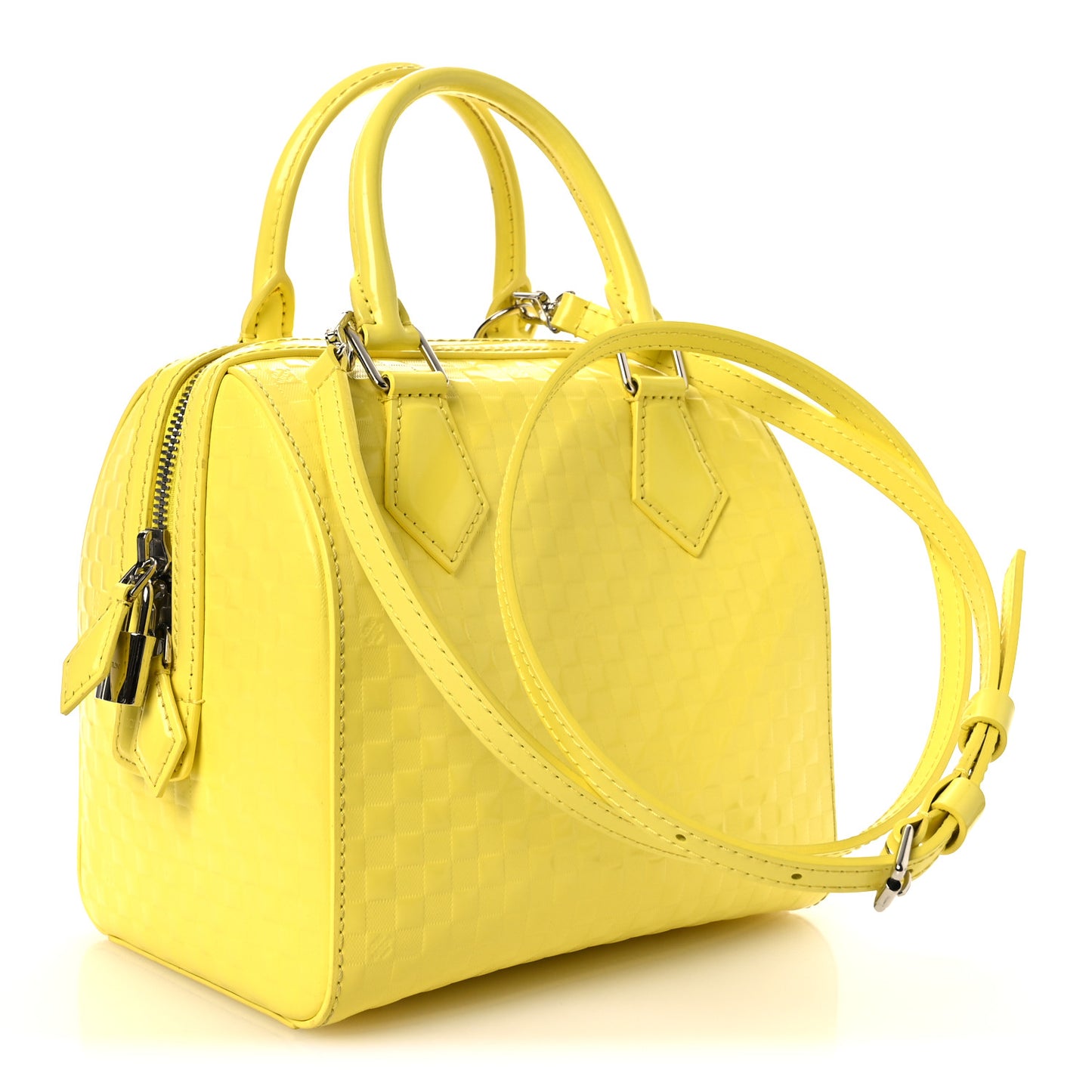 Damier Facette Speedy Cube PM Yellow