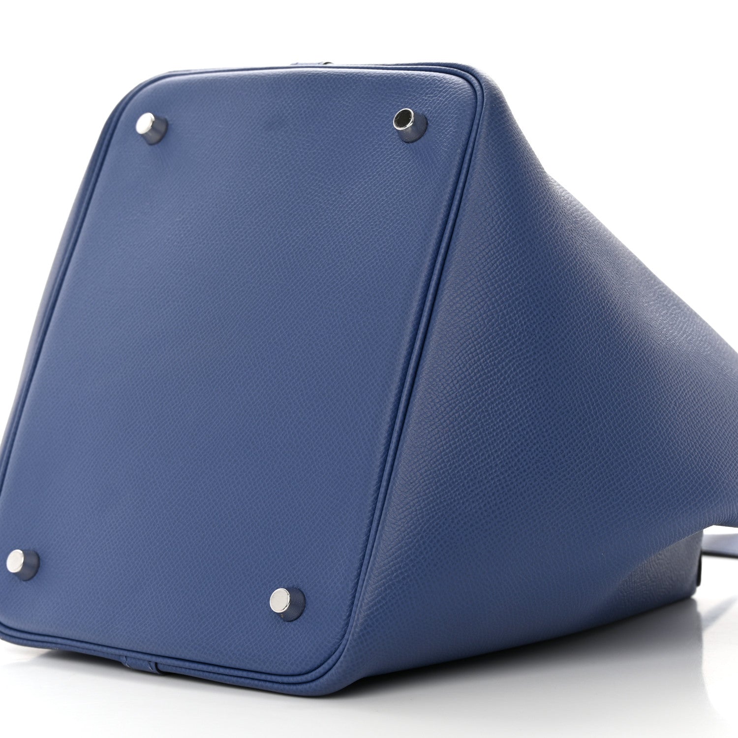 Hermes Epsom Tressage De Cuir Picotin Lock 22 MM Bleu Encre Brique Black 10 of 17