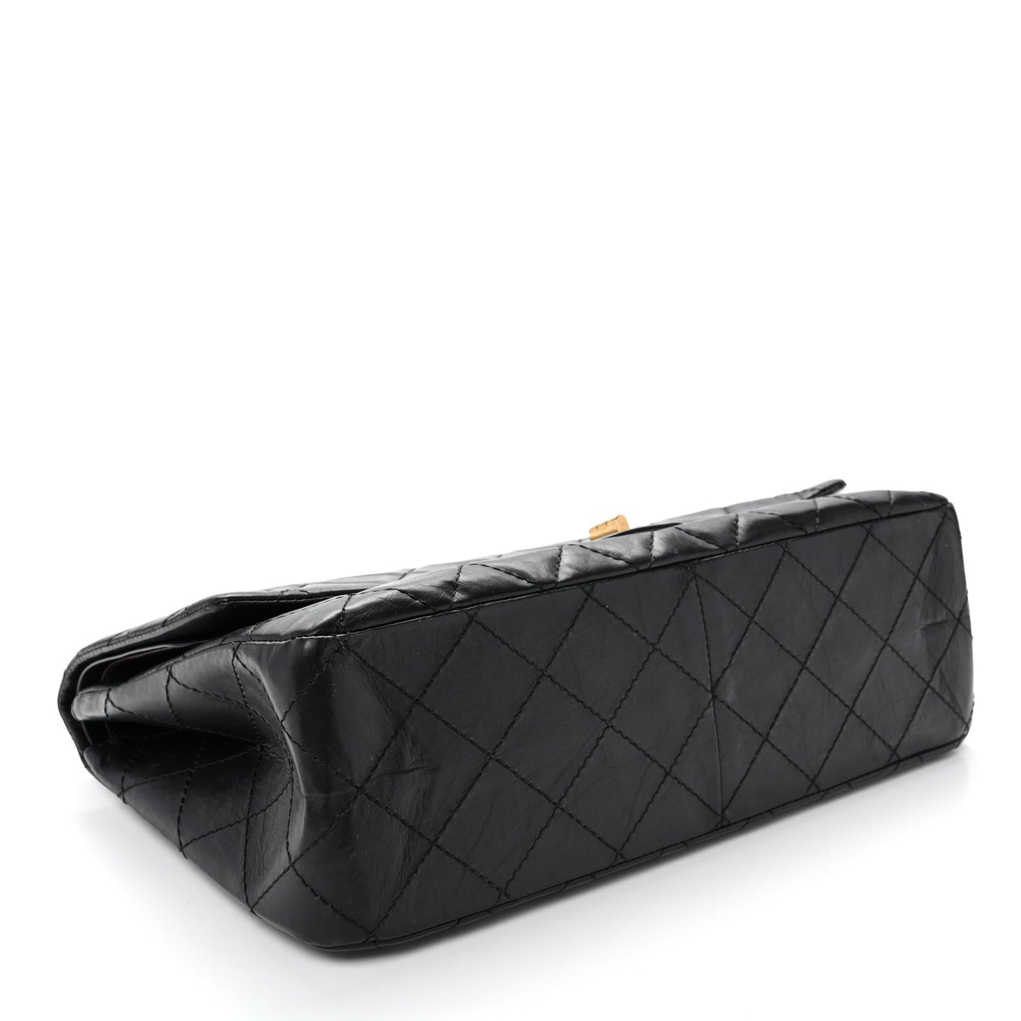 Aged Calfskin Quilted 2.55 Reissue 227 Flap Black