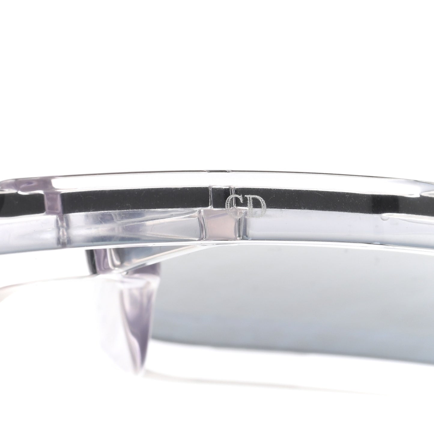 Acetate Oblique Diorxtrem MU Mask Sunglasses Crystal Smoke Mirror