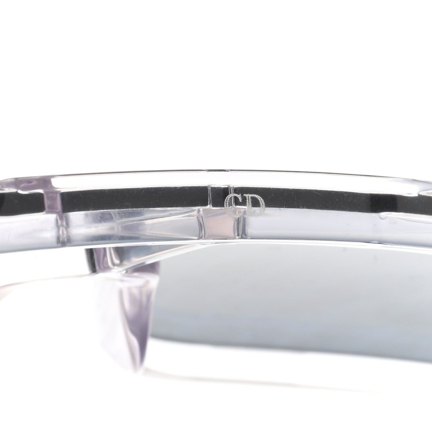 Christian Dior Acetate Oblique Diorxtrem MU Mask Sunglasses Crystal Smoke Mirror 5 of 6