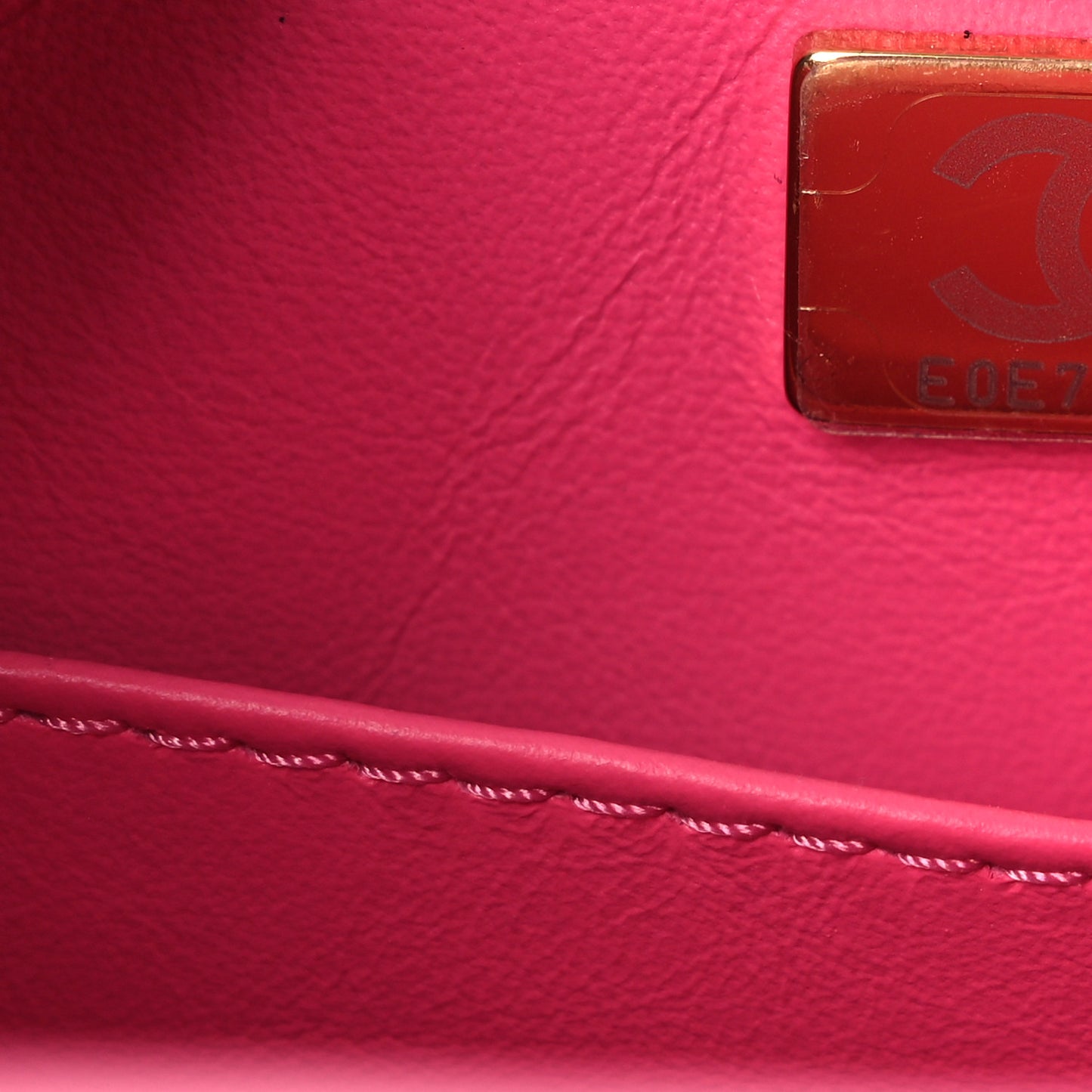 Goatskin Quilted Mini Square Flap Pink