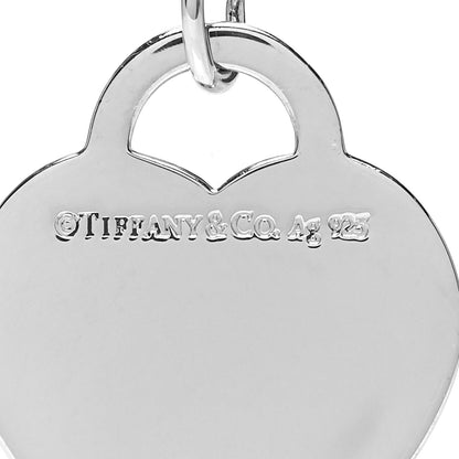 Tiffany Sterling Silver Enamel LOVE YOU Heart Pendant Red 2 of 3