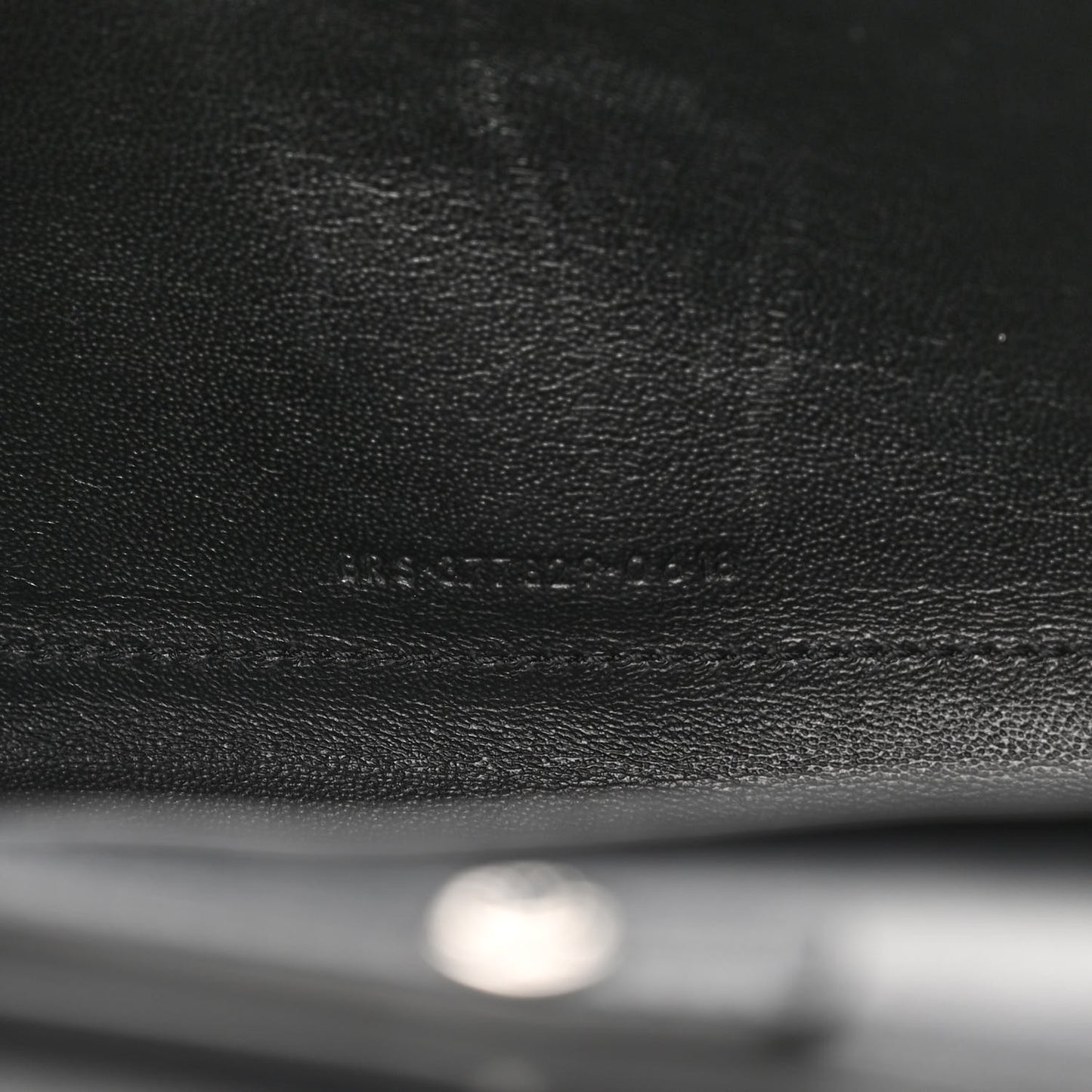 Calfskin Crocodile Embossed Monogram Chain Wallet Black