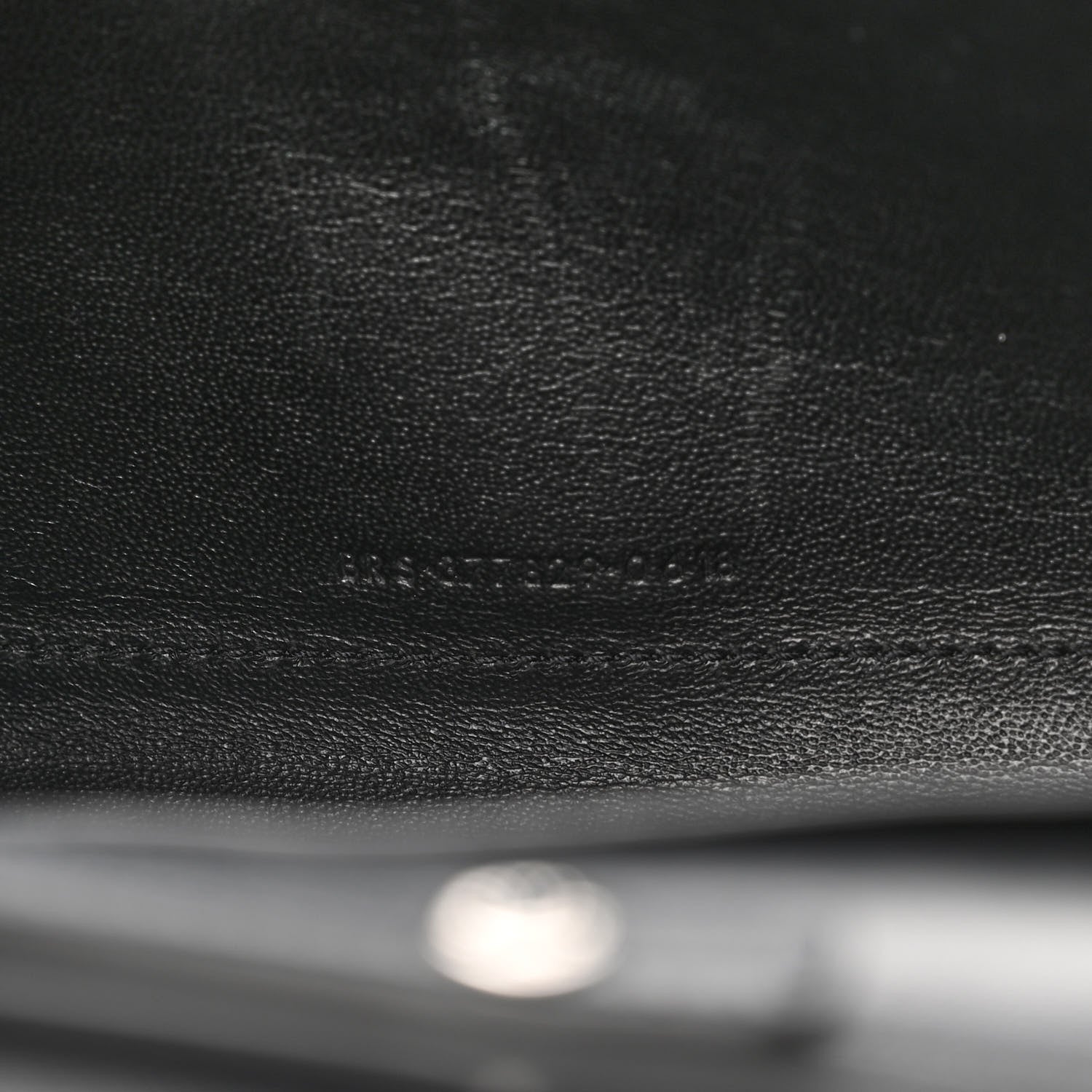 Saint Laurent Calfskin Crocodile Embossed Monogram Chain Wallet Black 7 of 12