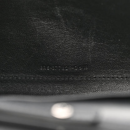 Saint Laurent Calfskin Crocodile Embossed Monogram Chain Wallet Black 7 of 12